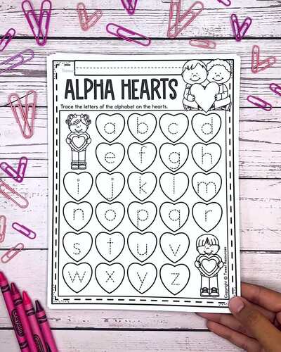 Valentines Day Kindergarten Literacy And Math Printables Pack - TPT