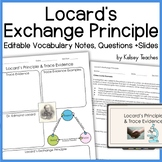 Locard's Exchange Principle Vocabulary Graphic Organizer Forensics Worksheet