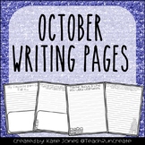 October Writing Pages