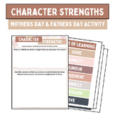 Character Strengths - Mothers Day Activity l Fathers Day Activity