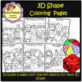3D Shapes - Coloring Pages (School Designhcf)