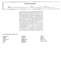 Chemical Compounds Wordsearch Puzzle with Key