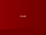 Credit PowerPoint Presentation