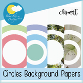 Circles Digital Papers Background Clip Art, Commercial Use