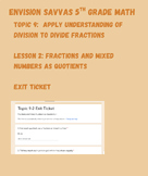 Topic 9-2 Exit Ticket | Google Forms | 5th Grade Â¡Ã Fractions | Savvas/enVision
