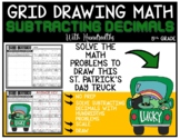 ST. PATRICK'S DAY TRUCK Grid Math SUBTRACTING DECIMALS WITH HUNDREDTHS