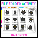 Cat Shape Matching File Folder Activity | Halloween Special Education Game