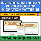 Back to School | Investigating Human Population and Migration | Google Form Quiz