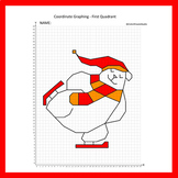 Winter Coordinate Plane Graphing Picture: Polar Bear