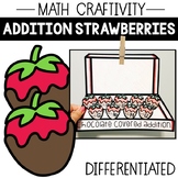 Chocolate Covered Strawberries | Addition Math Craft | Valentine's Day