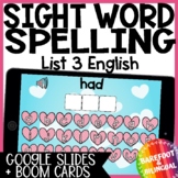 Valentines Day Sight Words Boom Cards ? + Google Slides ? List 3 Audio