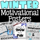 Winter Motivational Posters and Editable Flag Banners | Mini Winter Decor Kit