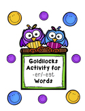 Goldilocks-themed Activity for -er/-est Words