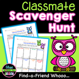 Classmate Scavenger Hunt | Get to Know You Activity