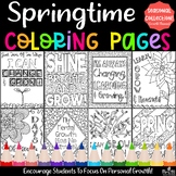 Springtime Personal Growth Themed Coloring Pages / Believe In Yourself