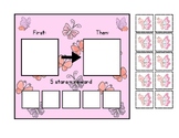 Pink Butterflies "First Then" Chart for Elementary Behavior Management