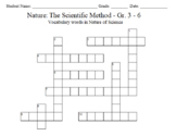 Science Crossword Puzzle: 3 to 6 Grades Â¨C Nature of Science - Scientific Method