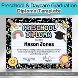 Preschool Graduation Diploma Template | Kindergarten Grad Certificate