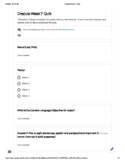 Day 35 - Week 7 Quiz - Quiz