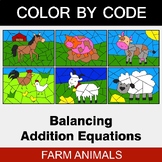 Balancing Addition Equations -  Coloring Pages | Color by Code