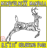 Deer Mandalas Coloring Page A124 | Mindfulness Coloring Pages For Kids PDF