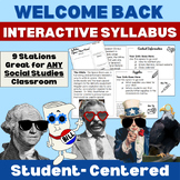 First Week of School Interactive Syllabus | First Day | Station Activity
