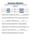 Snowman Adjectives