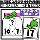 Numbers Bonds & Teen Numbers Matching Cards for Kindergarten | Spring Cricket