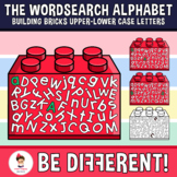 Wordsearch Alphabet Clipart Letters Building Bricks (Upper-Lower Case Letters)