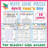 April fools Day logic Mental math game centers fractions maze activities middle