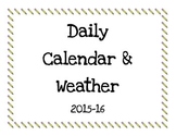 Daily Calendar & Weather Worksheets