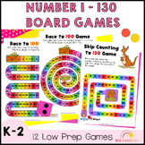 Number Board Games 1 to 130 Kindergarten and First Grade