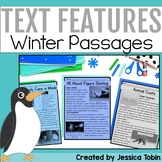 Nonfiction Text Features Winter Reading Comprehension, Fun Winter Passages 