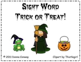 Halloween Sight Word Trick or Treat Game