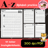 Alphabet Tracing Worksheets a-z Correct Letter Formation Handwriting Practice