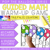 True False Equations Small Group Math Game
