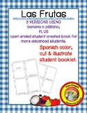 FREE Las Frutas -  Cut, color & create student reader (3 versions included)
