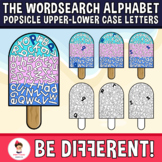 Wordsearch Alphabet Clipart Popsicle (Upper-Lower Case Letters)