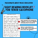 TENOR SAXOPHONE BOOKLET 7: Sight-reading for intermediate players