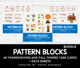 Thanksgiving and Fall Pattern Blocks Task Cards and Data Sheets BUNDLE