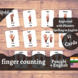 Counting - PUNJABI Flash Cards | Finger Counting | 11 Bilingual Flash Cards