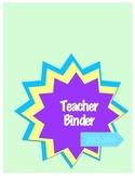 TEACHER BINDER all grades