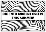 DIG INTO ANCIENT GREECE THIS SUMMER!, 6 Beach Coloring Pages
