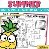 Summer Packet End of the Year Activities Occupational Therapy Fine Motor PreK