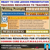 USING TEXTUAL PROMPTS TO WRITE: LESSON PRESENTATION
