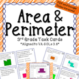 Area and Perimeter Task Cards -- Google Slides Included