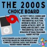 2000s Choice Board/Tic Tac Toe (U.S. History) - Hyperdoc Project