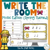 Write The Room Music Rhythm | Spring Themed | Ta-Ah (Half Note)