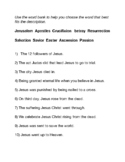 Holy Week Spelling & Vocabulary