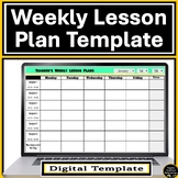 Weekly Lesson Plan Template in Google Sheets | Digital Teacher Weekly Planner